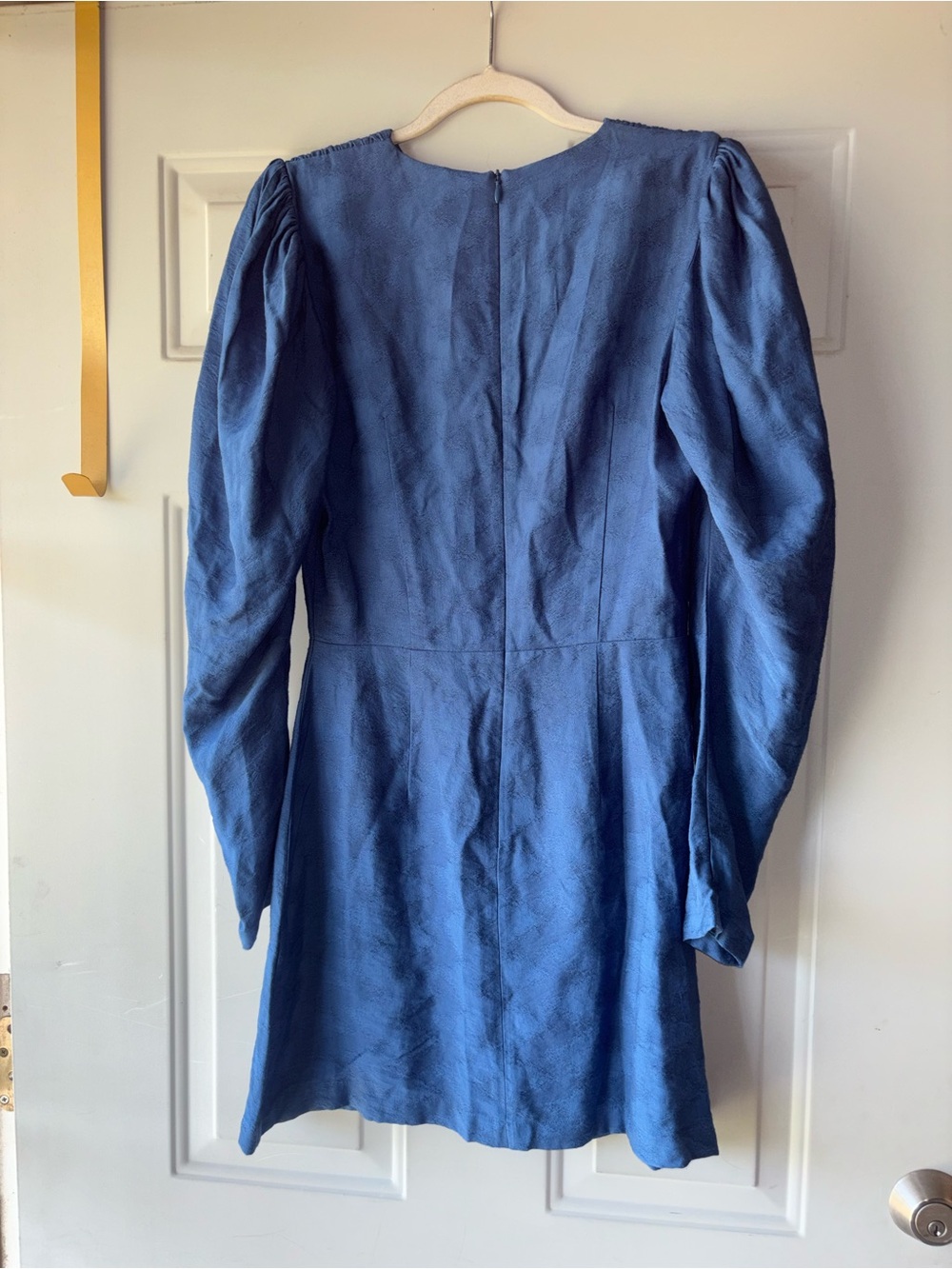 The Odder Side blue puff sleeve dress size S - Picture 3 of 3